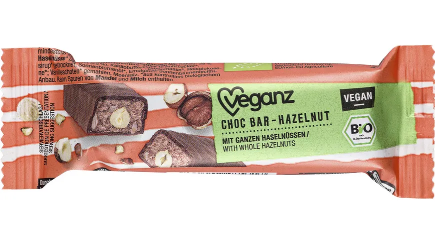 Veganz Bio Choc Bar Hazelnut 40 g