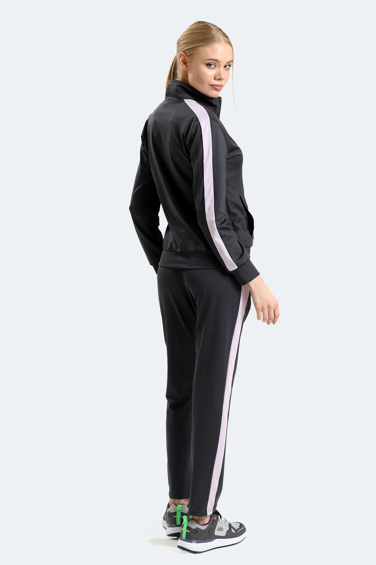 Slazenger  Rıfle Damen-Trainingsanzug-Set Dunkelgrau