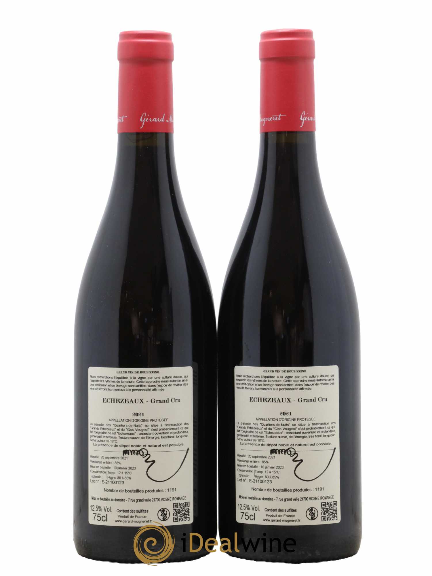 Echezeaux Grand Cru Gérard Mugneret  2021 - Lot de 2 Bouteilles