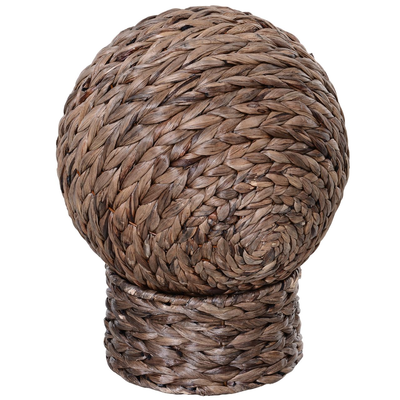 PawHut Rattan Katzenkorb Katzenhöhle Katzenbett mit Kissen Dunkelbraun
