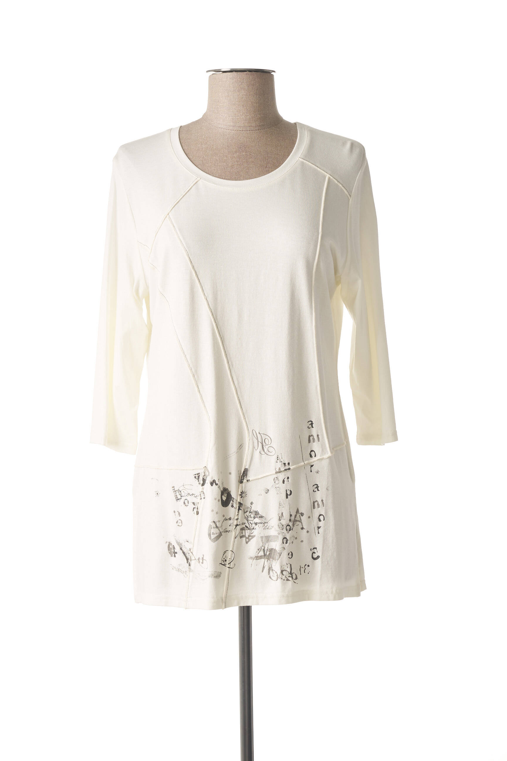 Guy Dubouis Tuniquemanchelongue Femme couleur beige