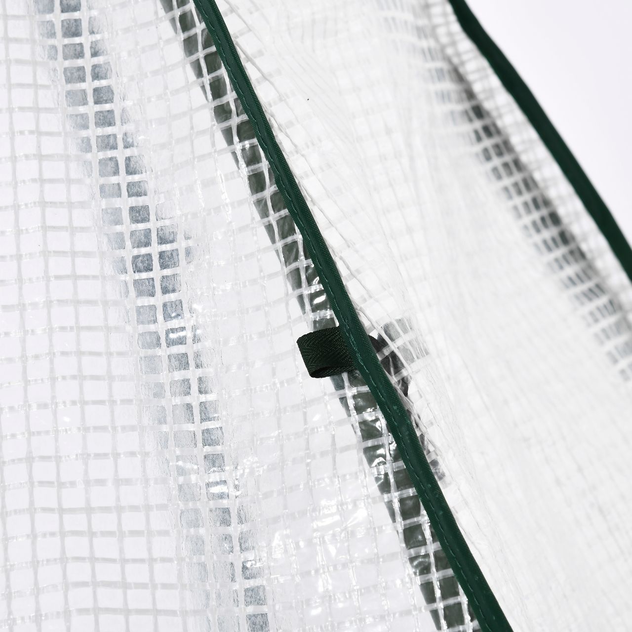 Outsunny Mini Gewächshaus Überwinterungszelt mit Rolltür Weiß 160x140x180cm