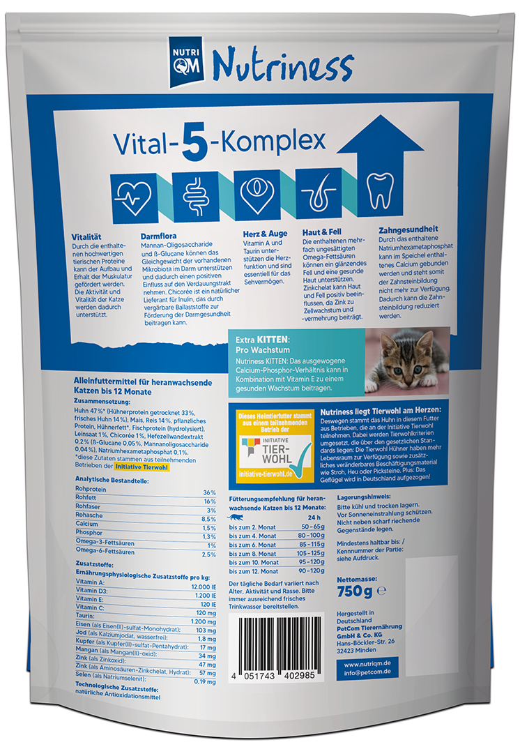 NutriQM Nutriness Kitten 5x 750g