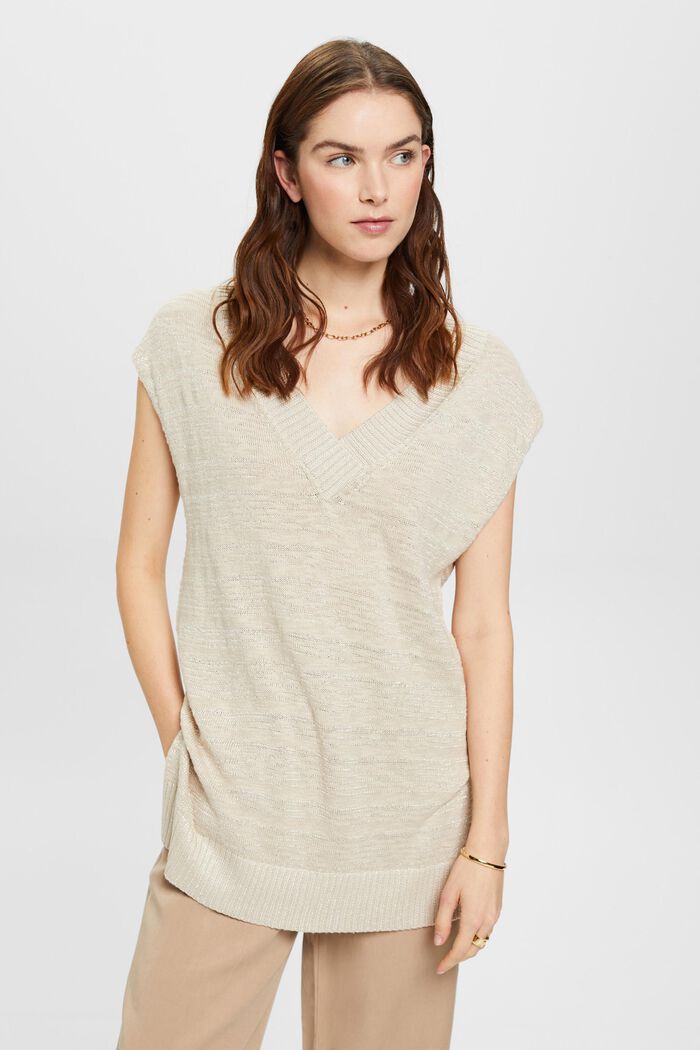 Pullover im Tunika-Stil mit V-Ausschnitt