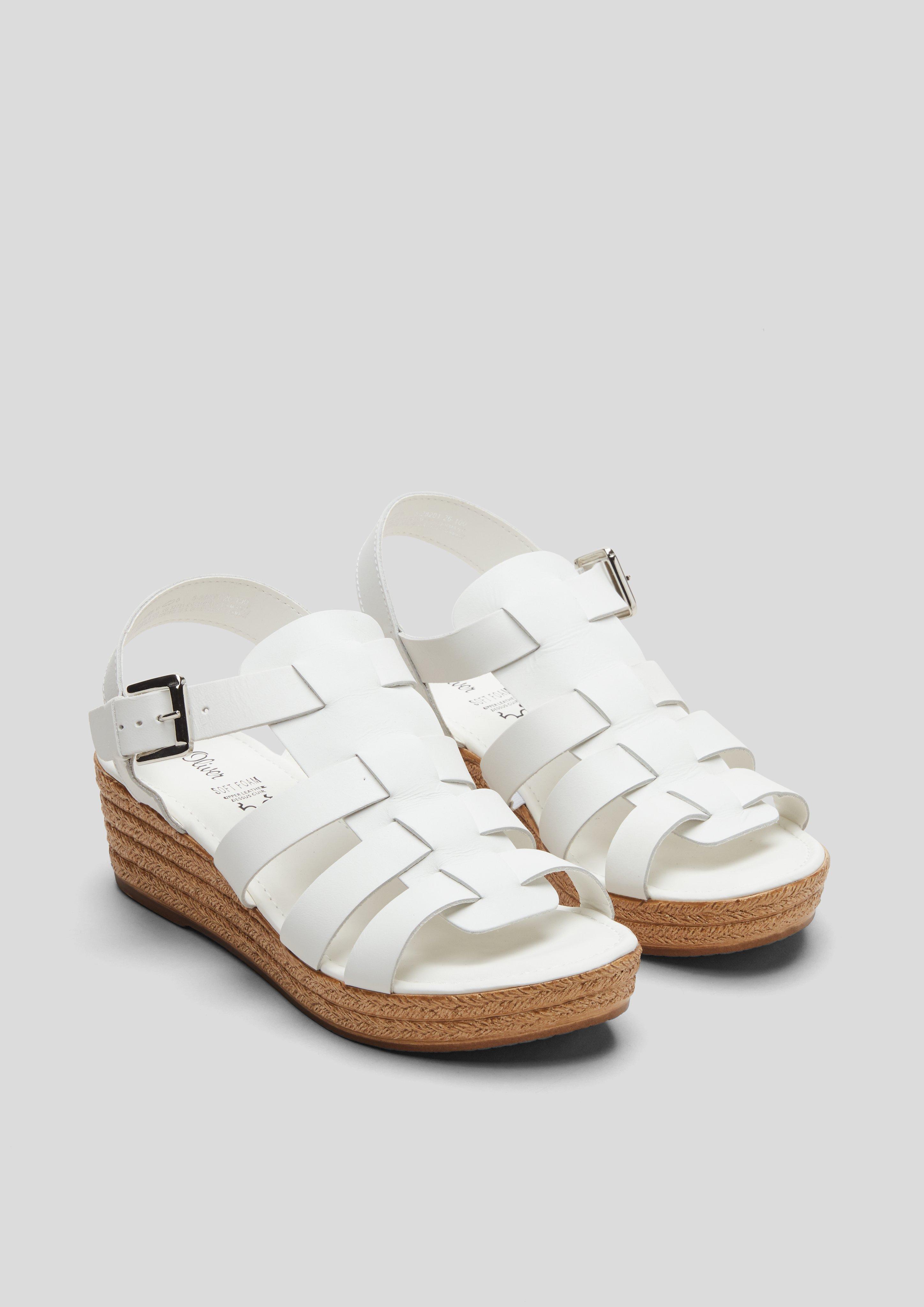 Leder-Sandalen mit Keilabsatz  101.101.103.28201-100