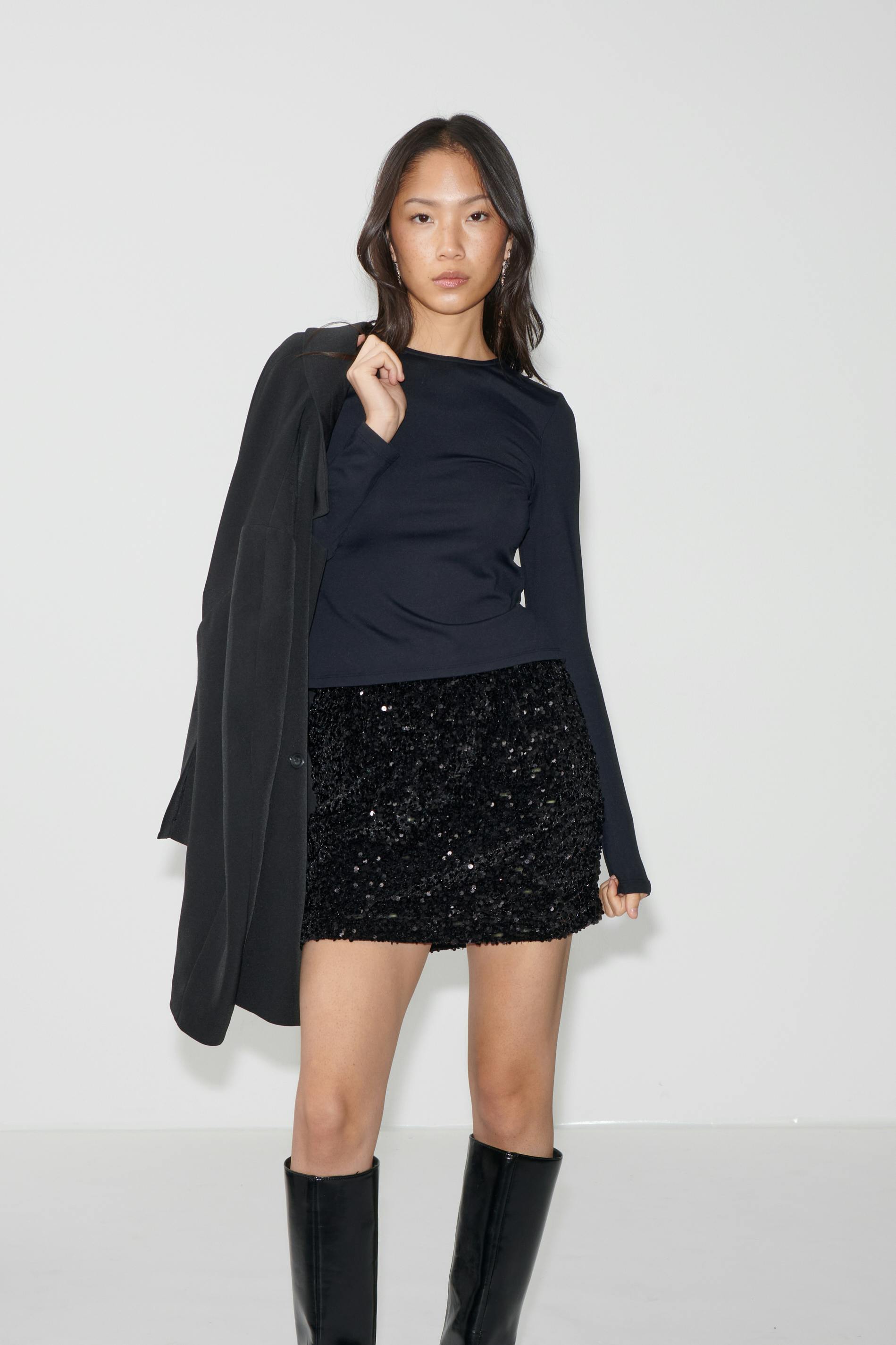 Sequin mini skirt