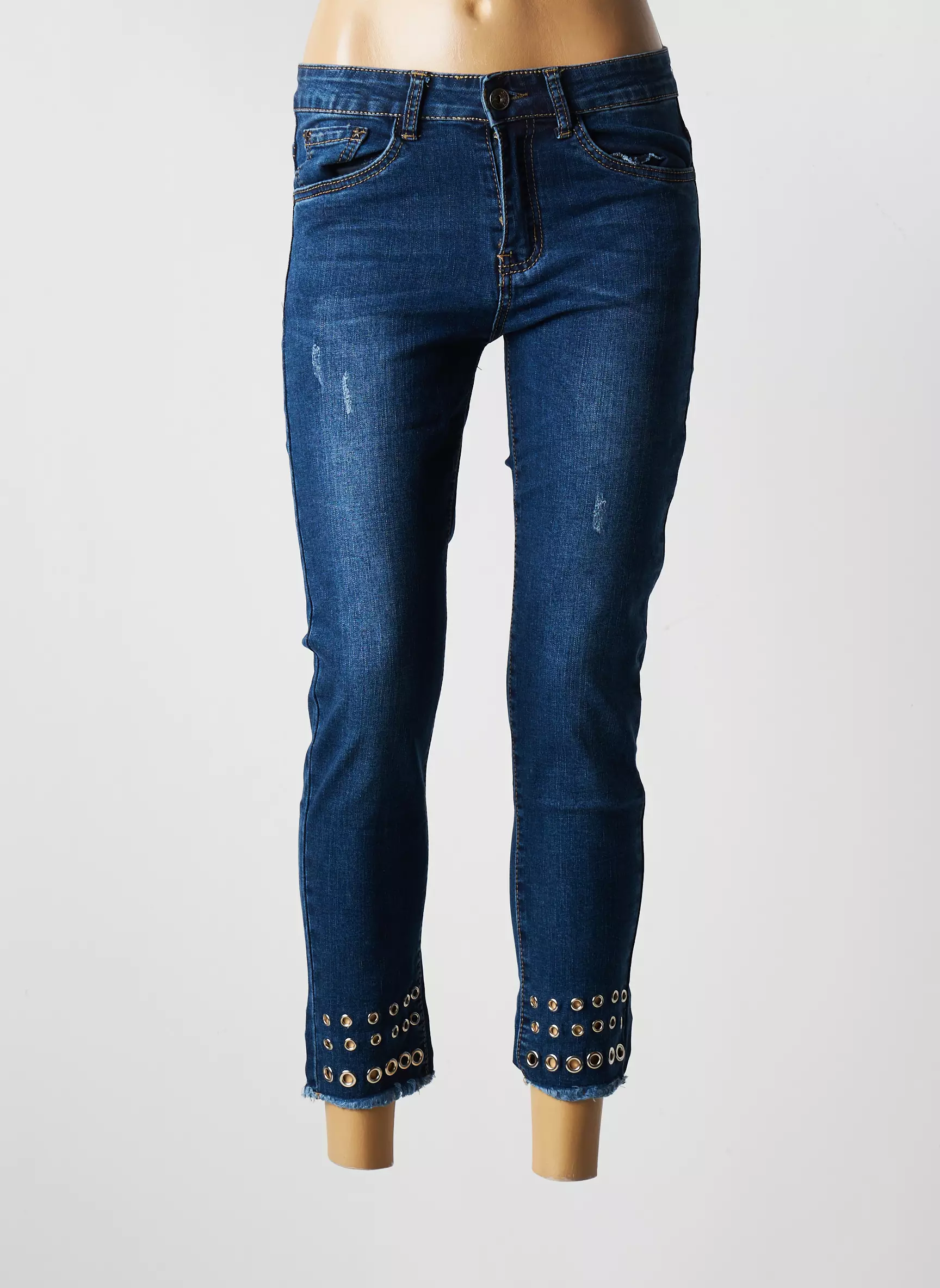 X Max Jeans Coupe Slim Femme couleur bleu