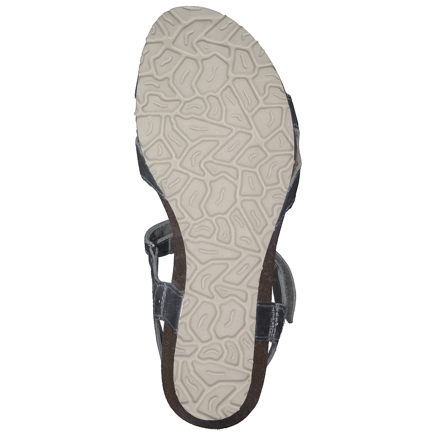 Panama Jack Julia Shine B, Keilsandaletten, Damen, Silber
