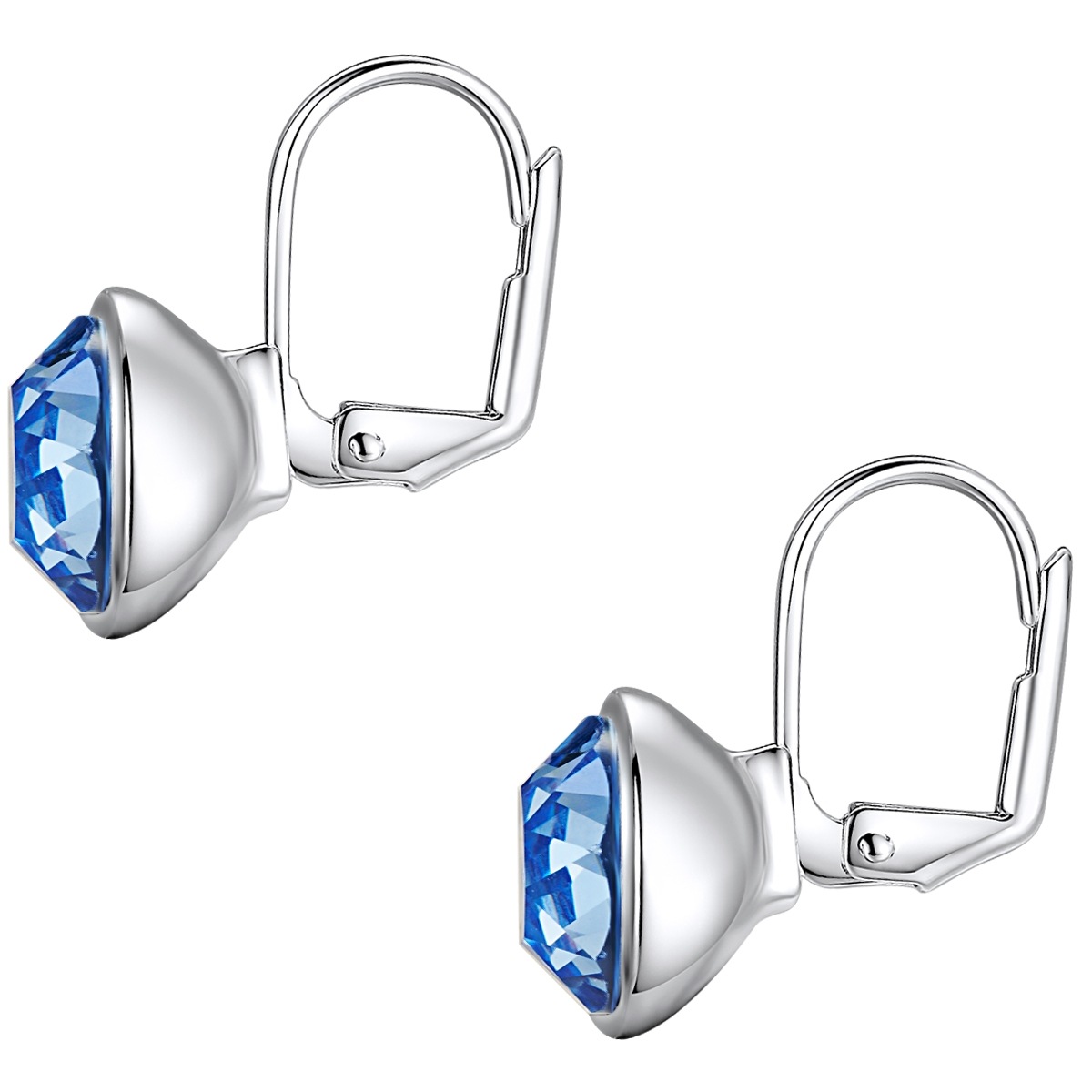 Ohrhänger Metall-Legierung verziert mit Kristallen von Swarovski® in Silber