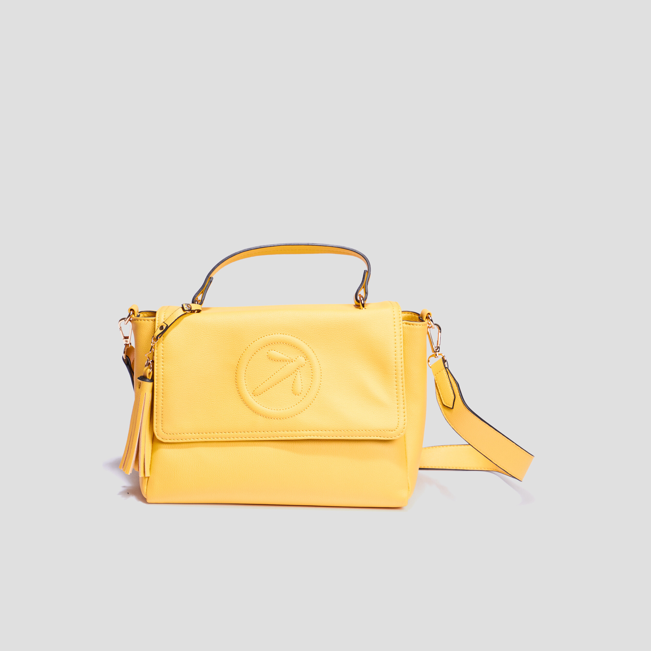 Sac besace avec pampille jaune femme | La Halle
