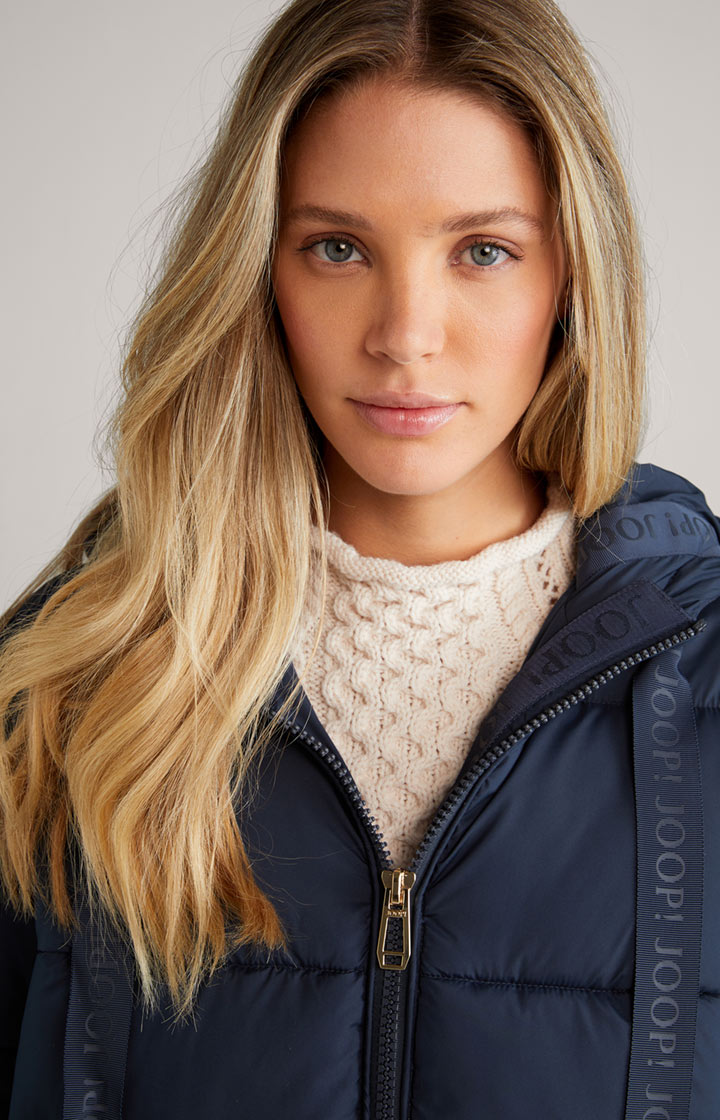 Oversized-Steppjacke in Navy