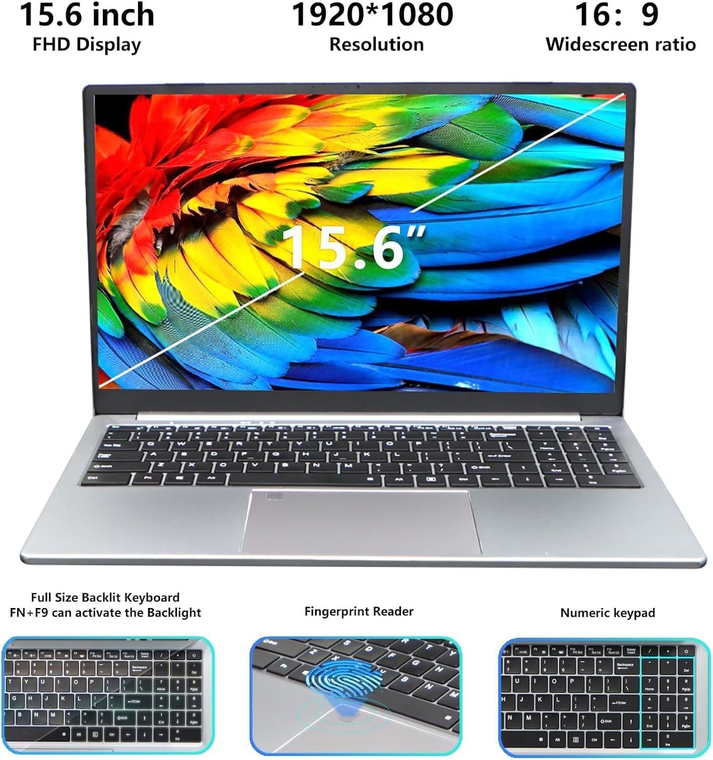 KUU Gaming-Notebook (Intel Core i7 1185G7, Iris Xe-Grafik, Full HD Display 16GB Ram Brillantes Display, vielseitige Anschlüsse)