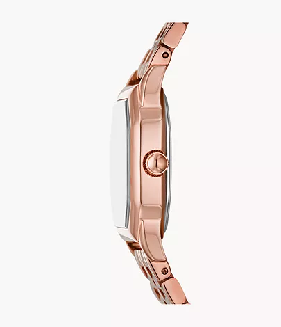 Fossil Uhr Harlow 3-Zeiger-Werk Edelstahl roségoldfarben