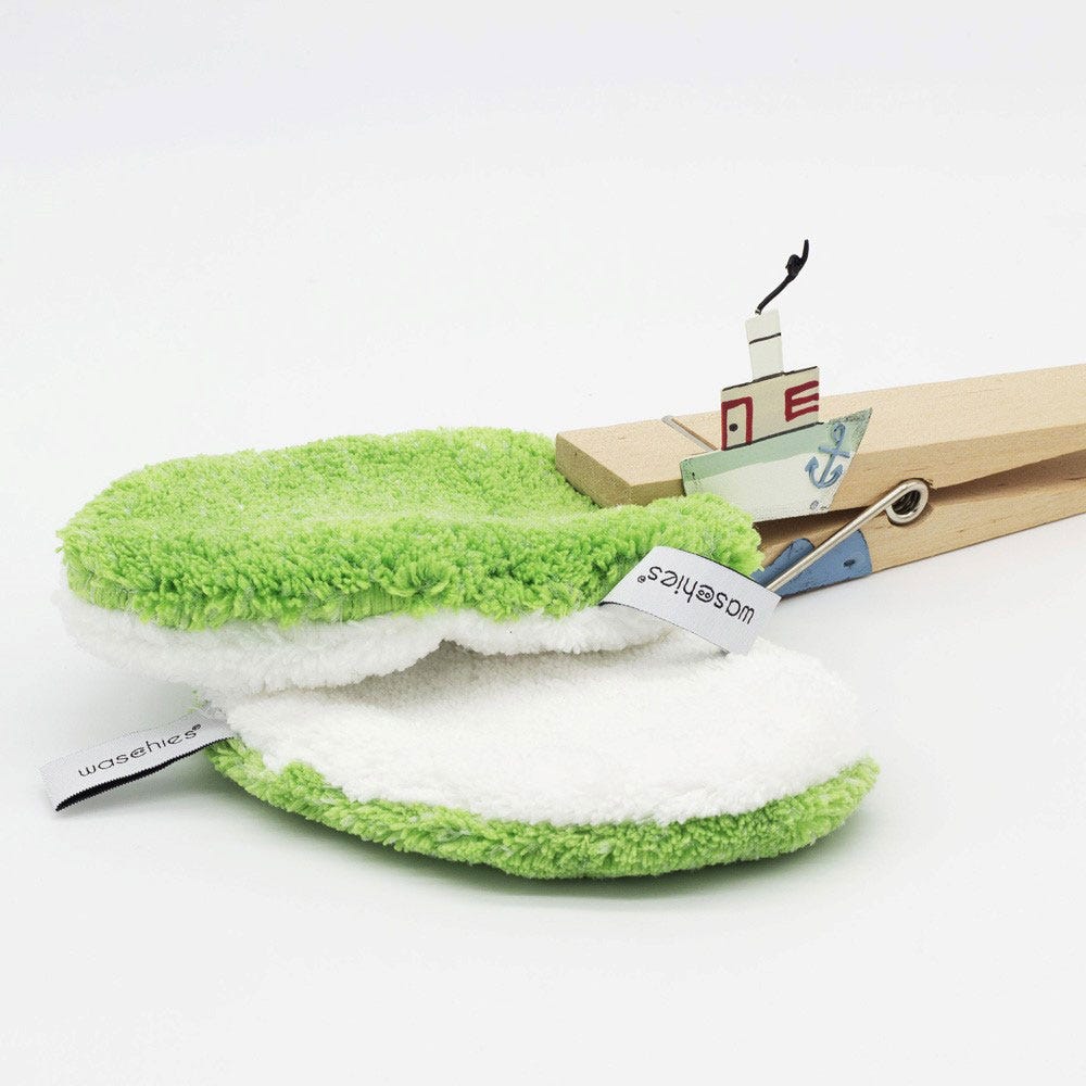 Waschies Waschpads für Babys und Kinder 2er Grün