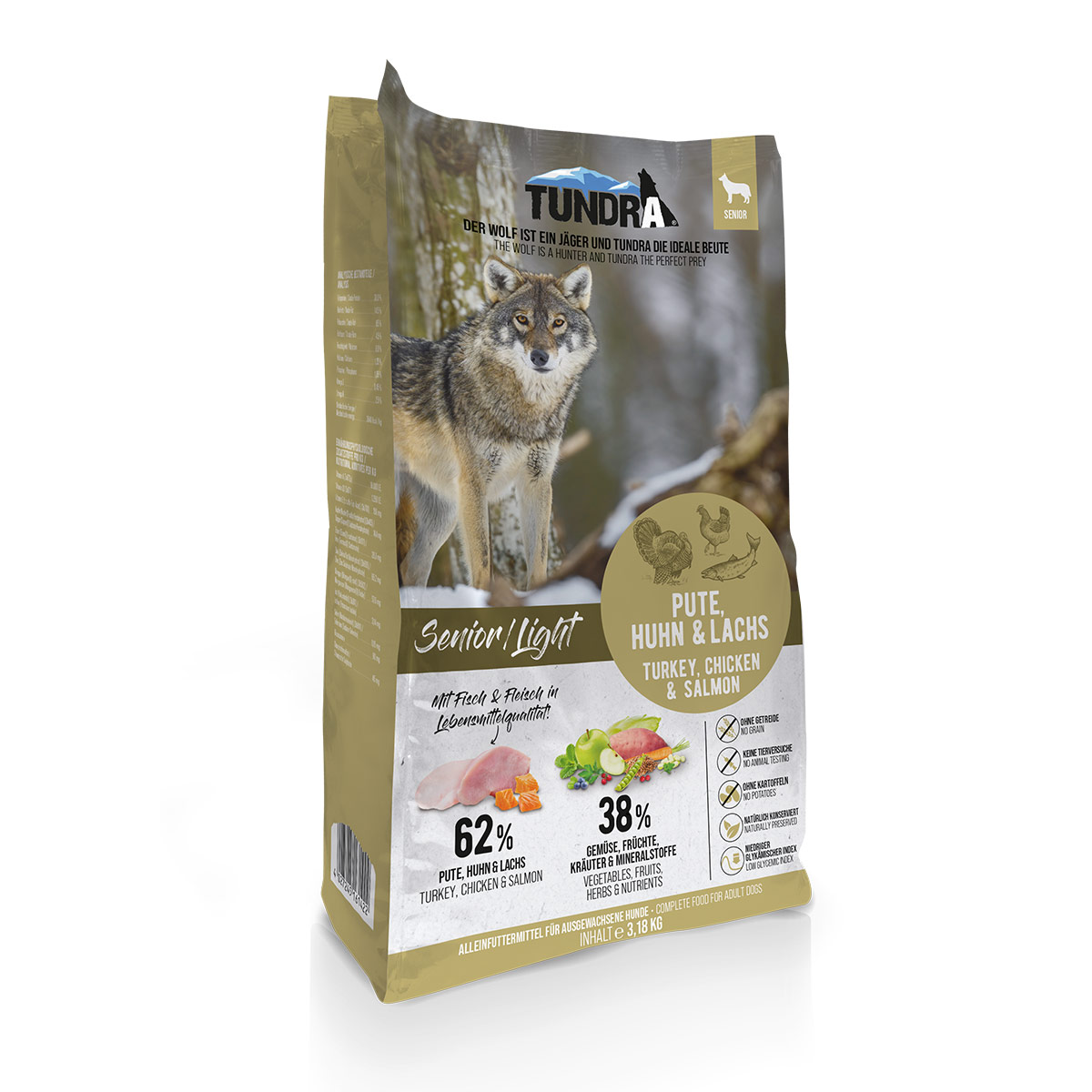 Tundra Dog Senior/Light Pute, Huhn & Lachs kaufen bei ZooRoyal