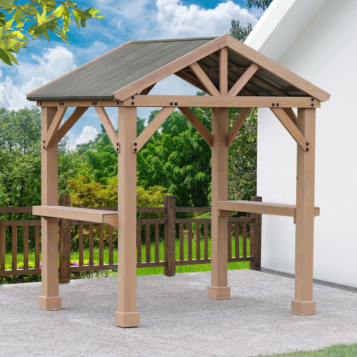 WESTMANN Grillpavillon Laval 6x7, BxT: 174x245 cm, mit Seitenablagen