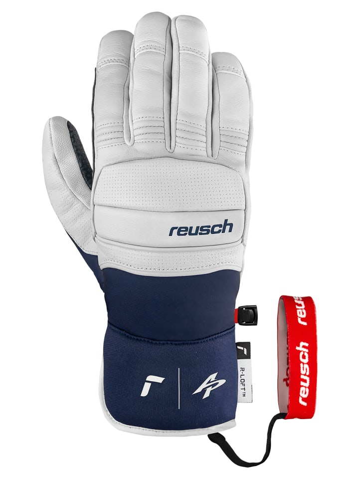 Reusch Fingerhandschuhe Alexis Pinturault in 1027 white/dress blue günstig kaufen