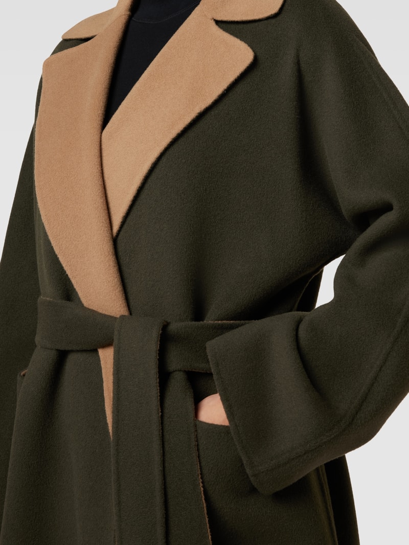 Mantel mit Reverskragen Modell 'RAIL' in khaki