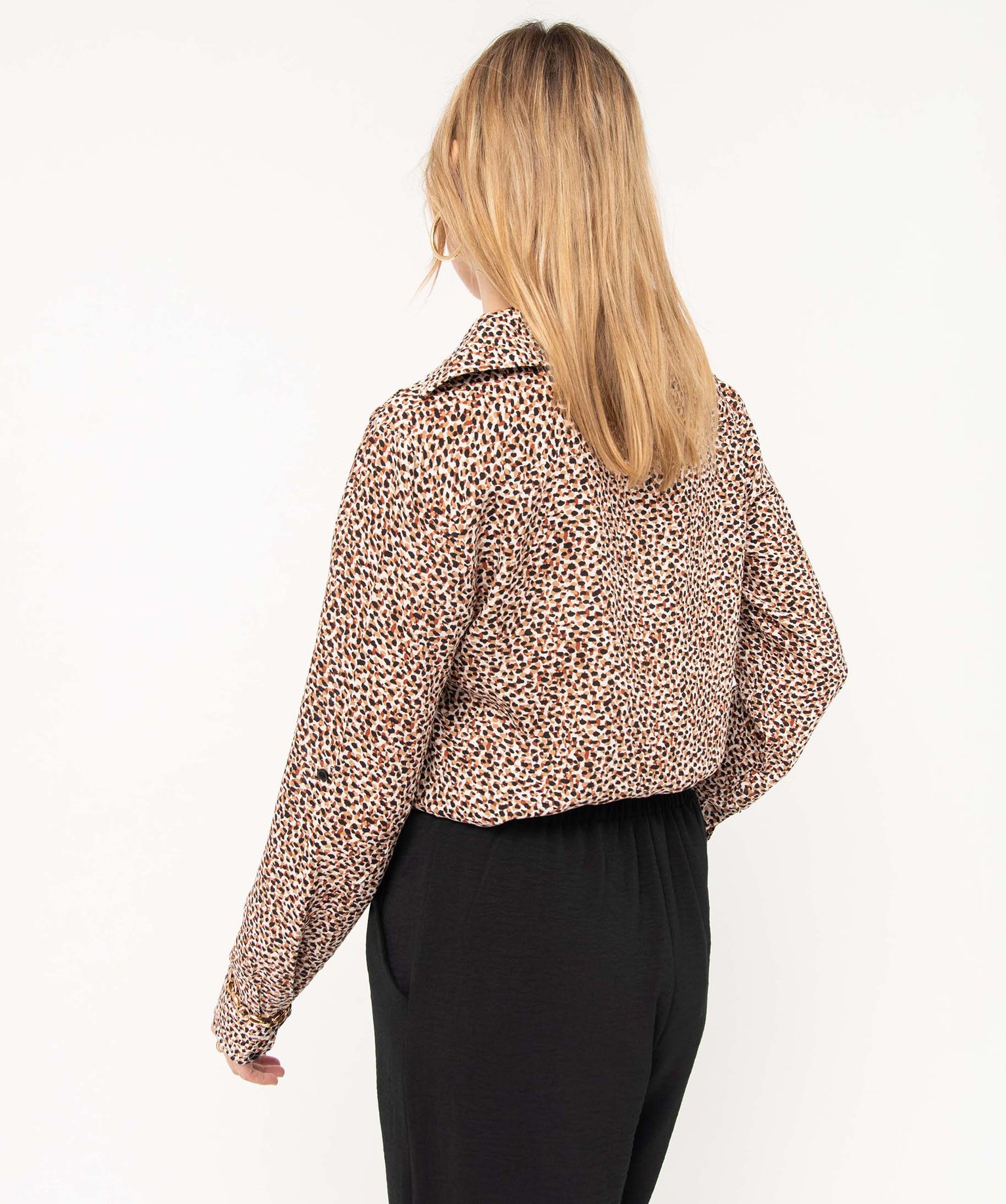 Chemise imprimée à manches longues femme imprime | GEMO
