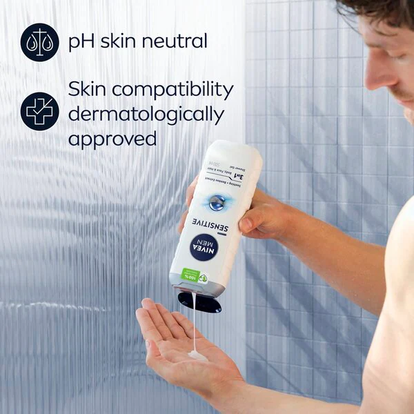 NIVEA Men Sensitive 3-in-1 Shower Gel 250ml - Sensitive skin