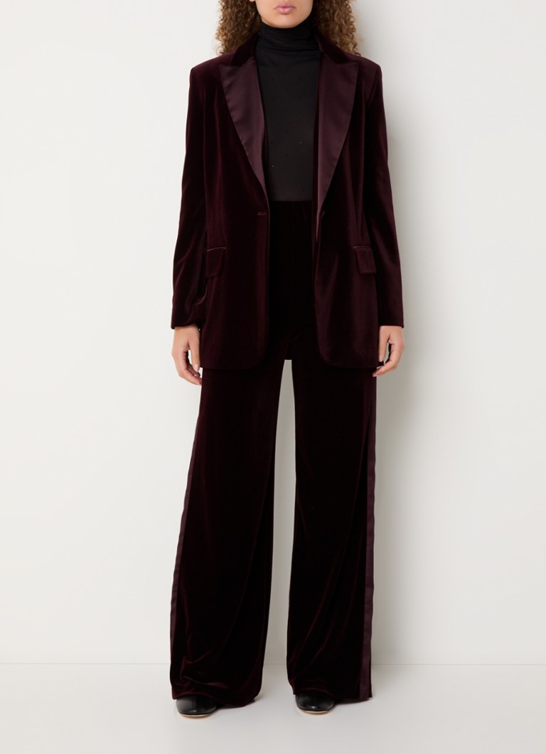 Blazer din catifea Betty Max & Co cu buzunare cu clapă