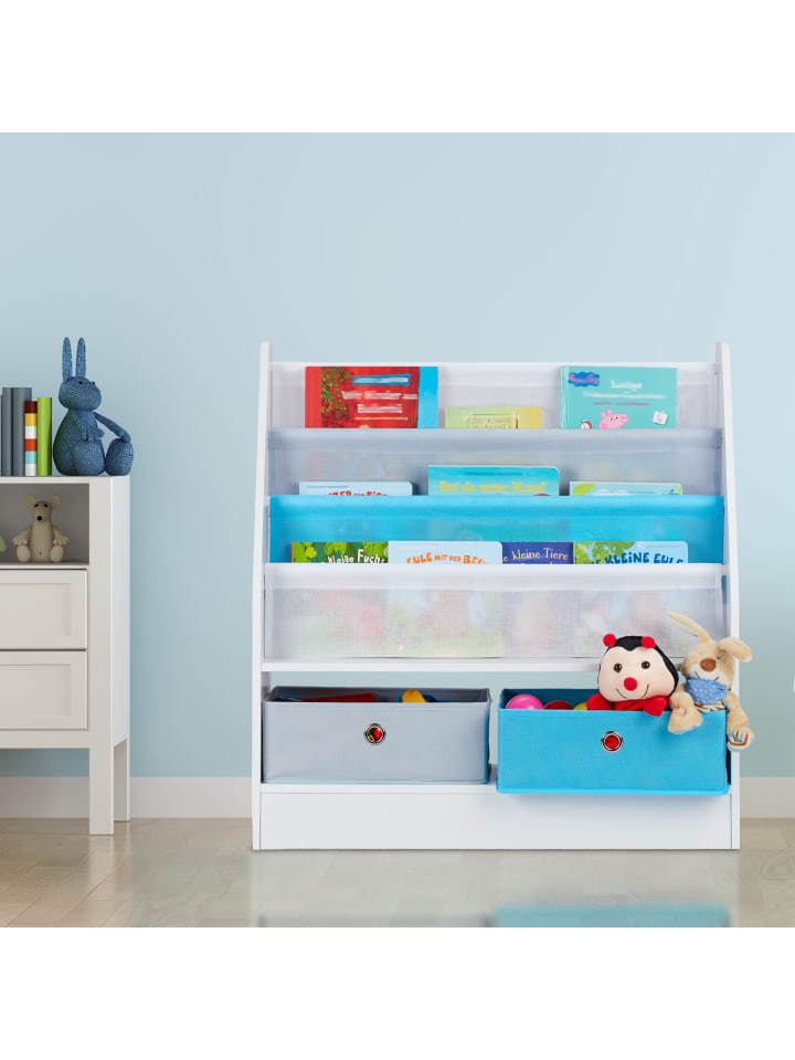 relaxdays Kinderregal Meer in Bunt - (B)71 x (H)74 x (T)23 cm günstig kaufen onesize