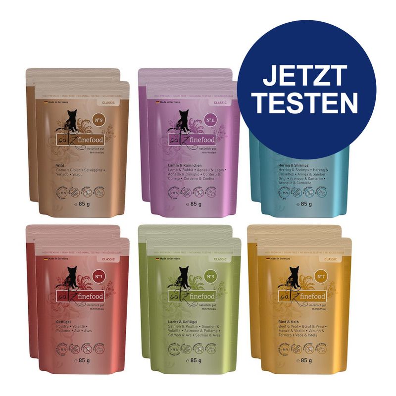 Probierpaket catz finefood Pouches 12 x 85 g