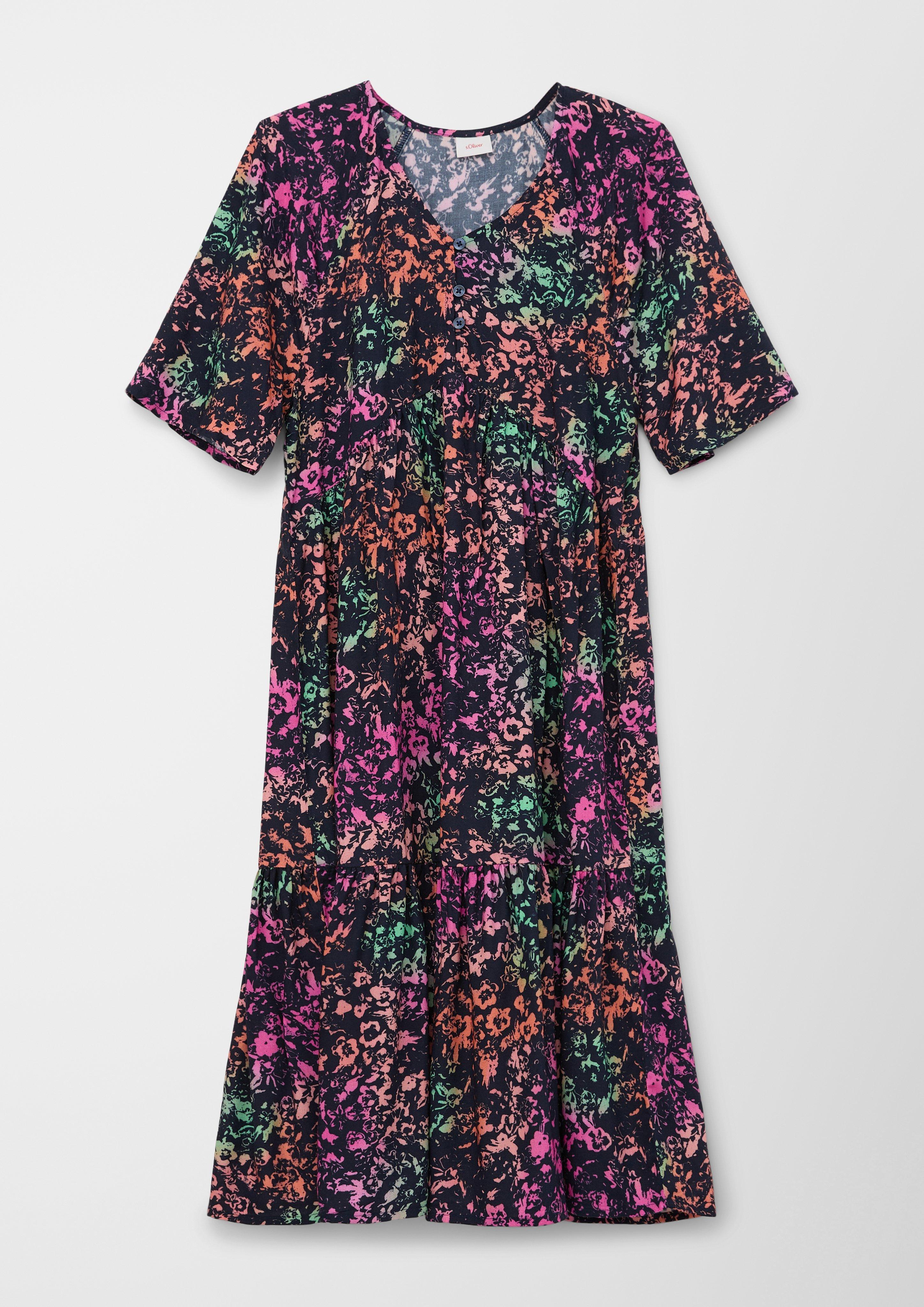 Viskosekleid mit Volants  2128566-59B3