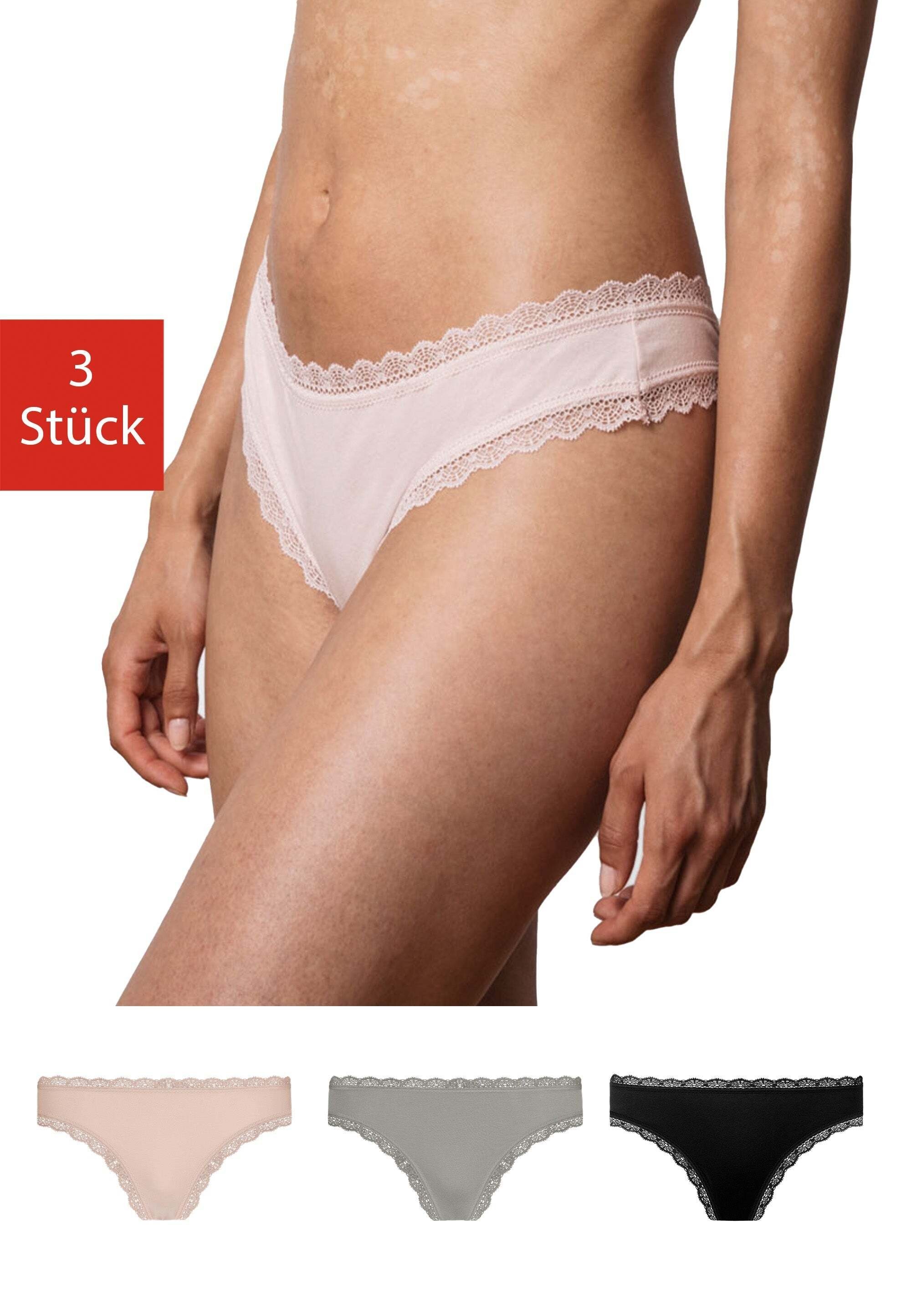 SNOCKS Tanga Unterwäsche Damen String Unterhosen Tanga (3-St) unsichtbar unter deiner Kleidung