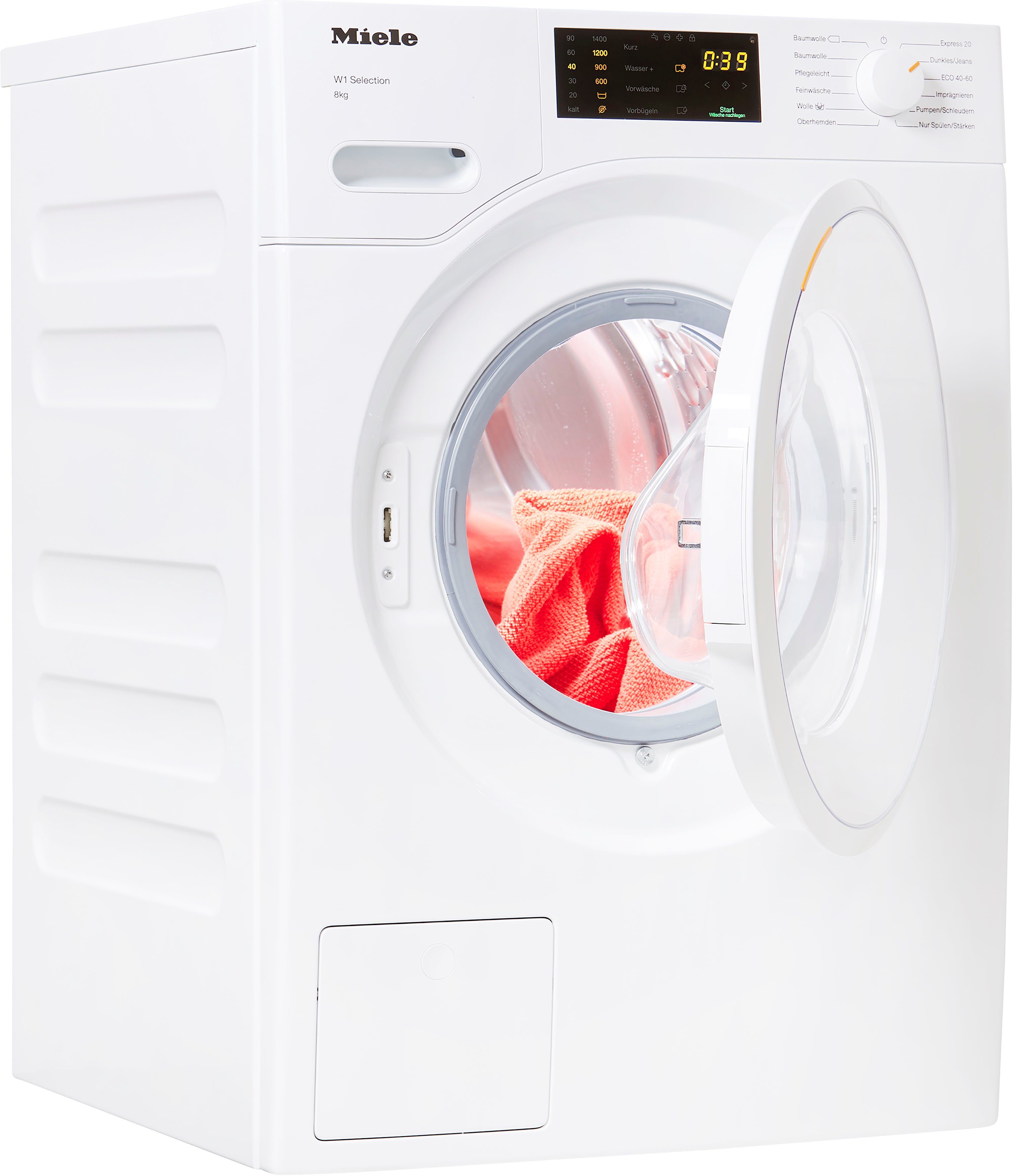 Miele Waschmaschine WSD123 WCS 8kg, 8 kg, 1400 U/min, Vorbügeloption