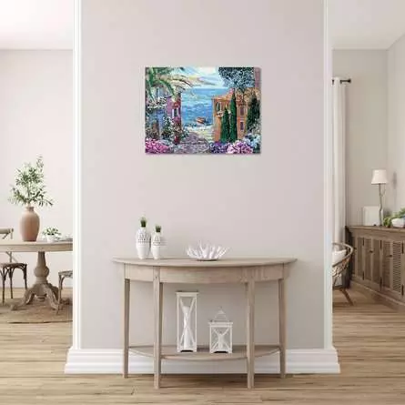 CreArt Leinwand Mediterrane Landschaft - Malen nach Zahlen für Erwachsene