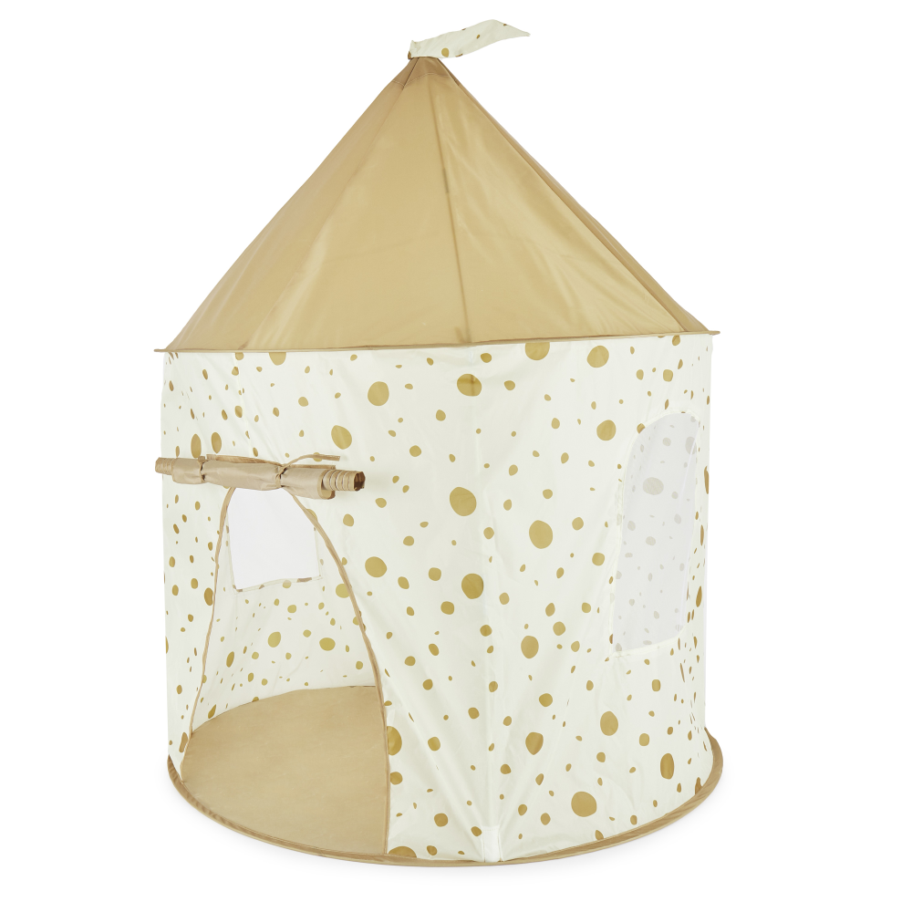 Pop up Spielzelt Dots beige/braun