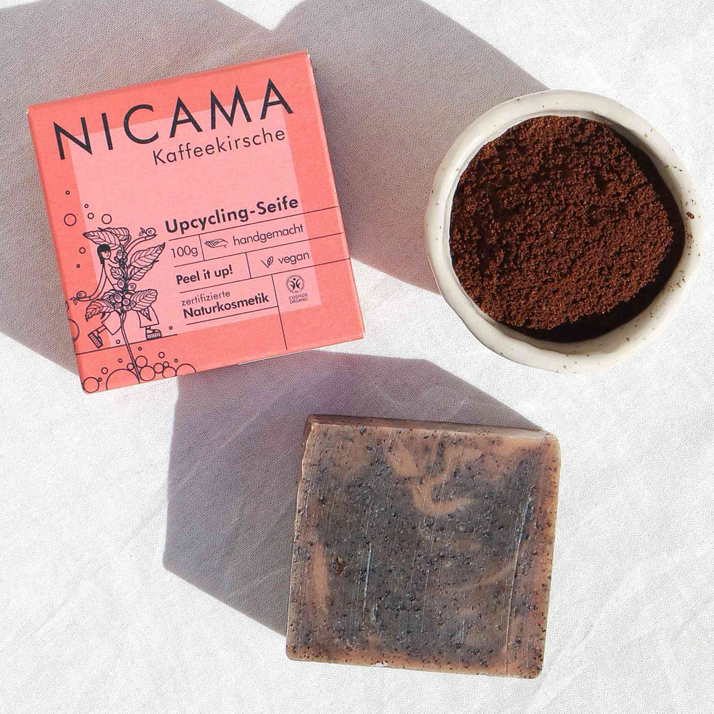 Nicama Upcyclingseife Kaffeekirsche 100 g