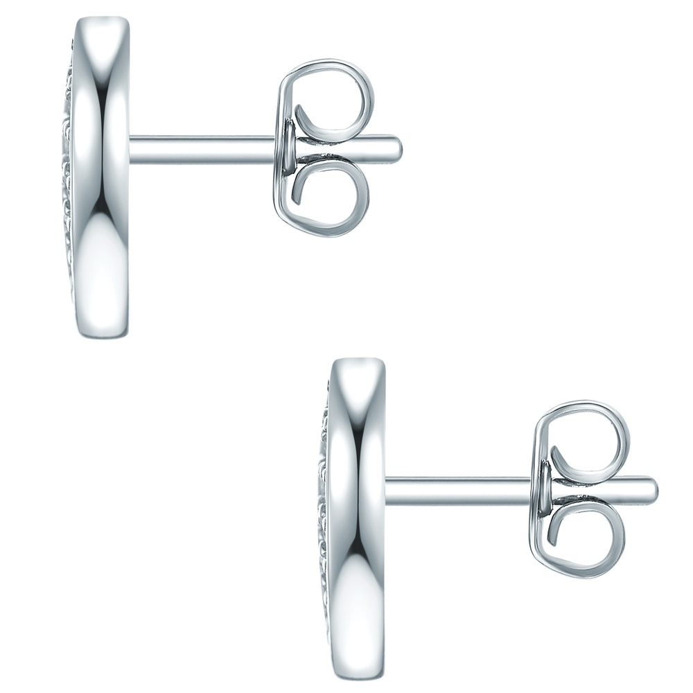 Rafaela Donata Boucles doreilles Coeur Argent sterling Oxyde de zirconium (CZ) en Argent Boucles d'oreilles