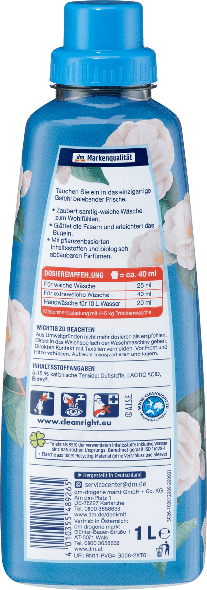 Weichspüler Himmlische Frische 40 WL, 1 l