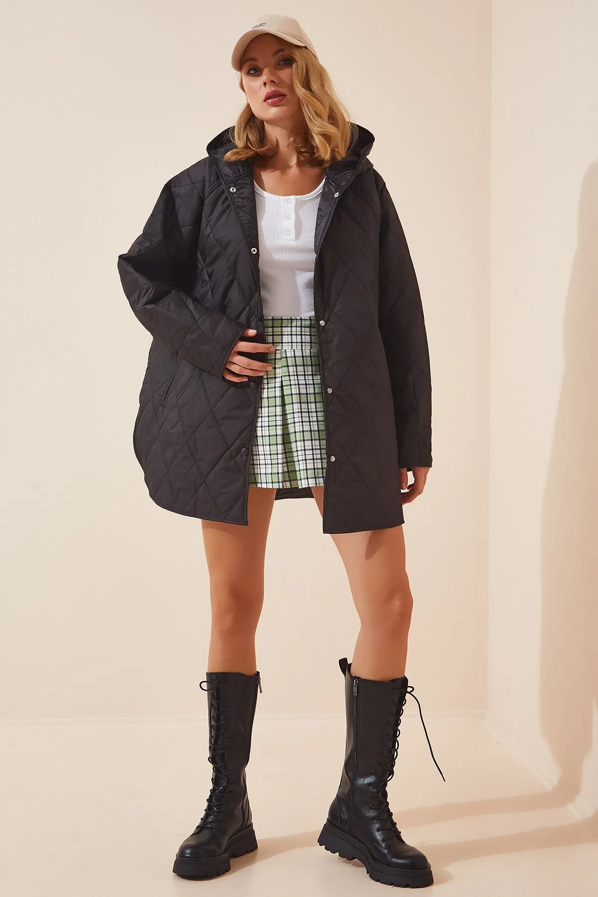 Happiness İstanbul  Winterjacke - Schwarz - Puffer