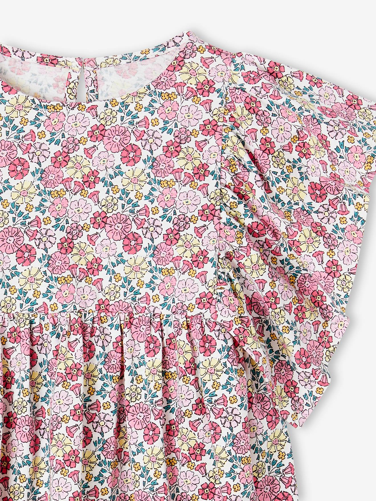 Vertbaudet Mädchen Blusenshirt mit Recycling-Polyester - vanille