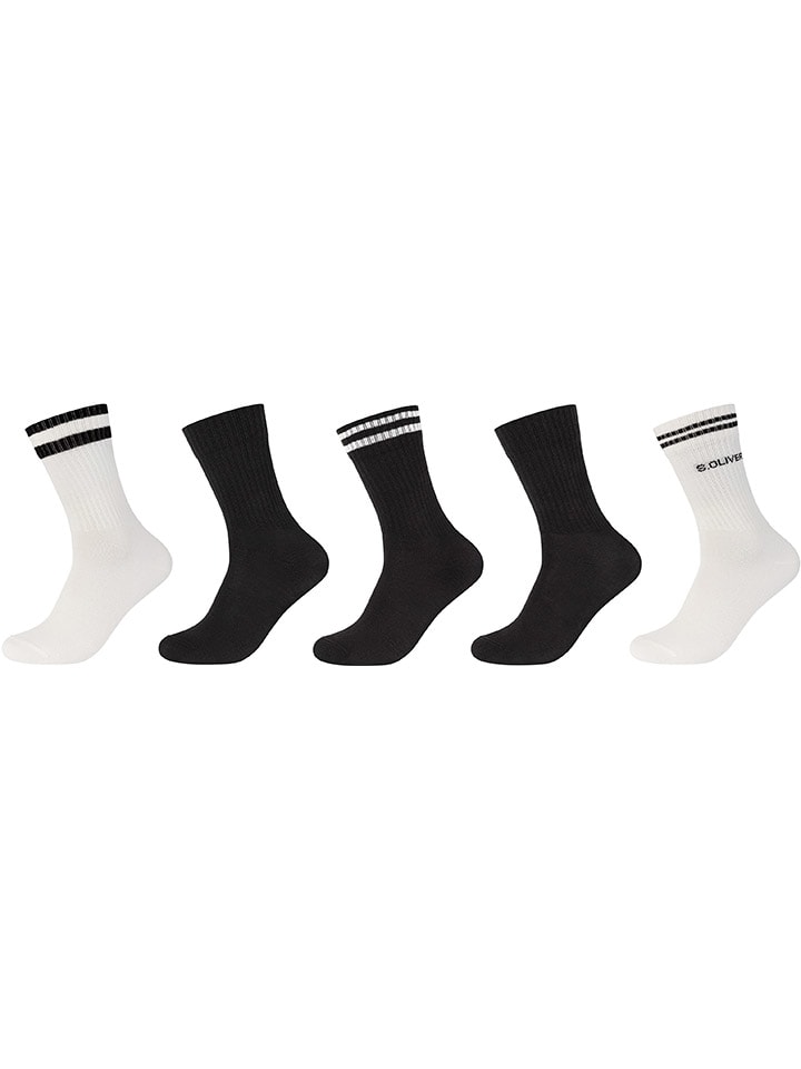 s.Oliver 10er-Set: Socken in Schwarz/ Weiß günstig kaufen
