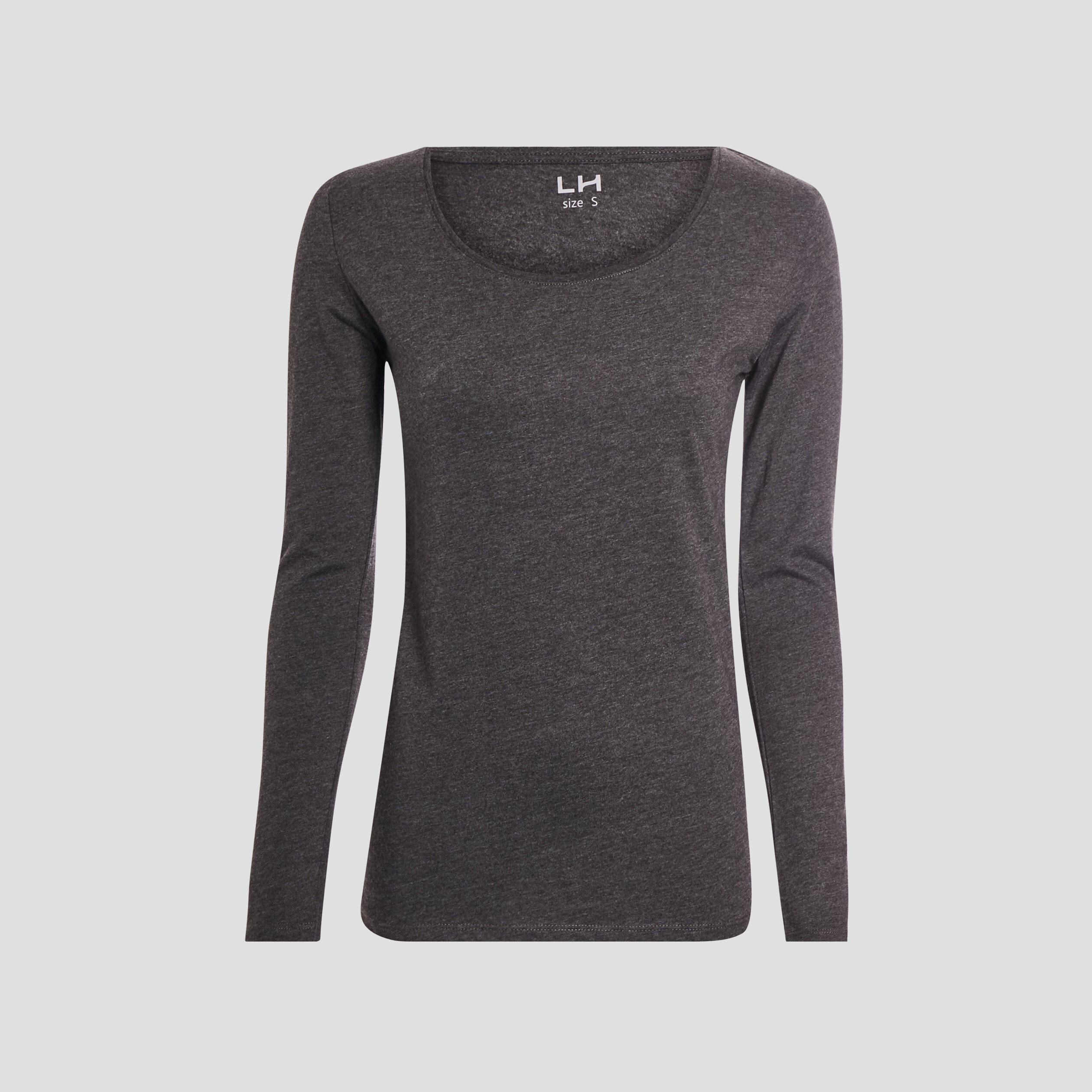 T-shirt à manches longues gris foncé femme | La Halle