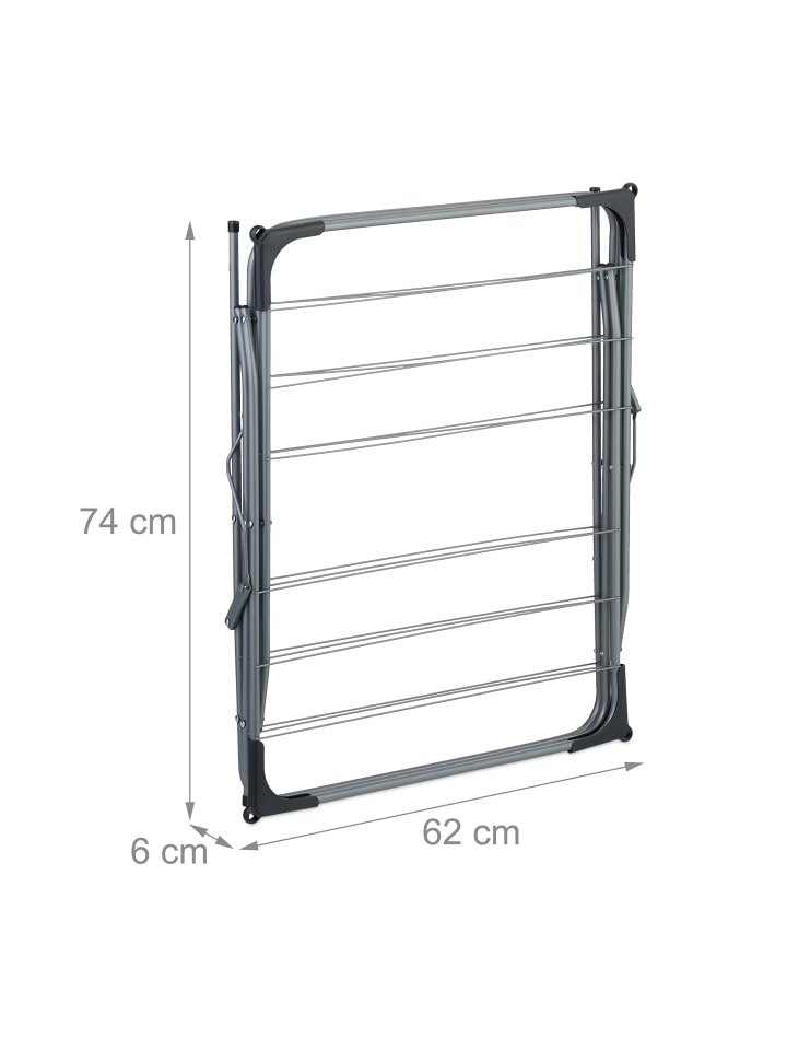 relaxdays Wäscheständer in Grau - (B)62 x (H)136 x (T)51 cm günstig kaufen onesize