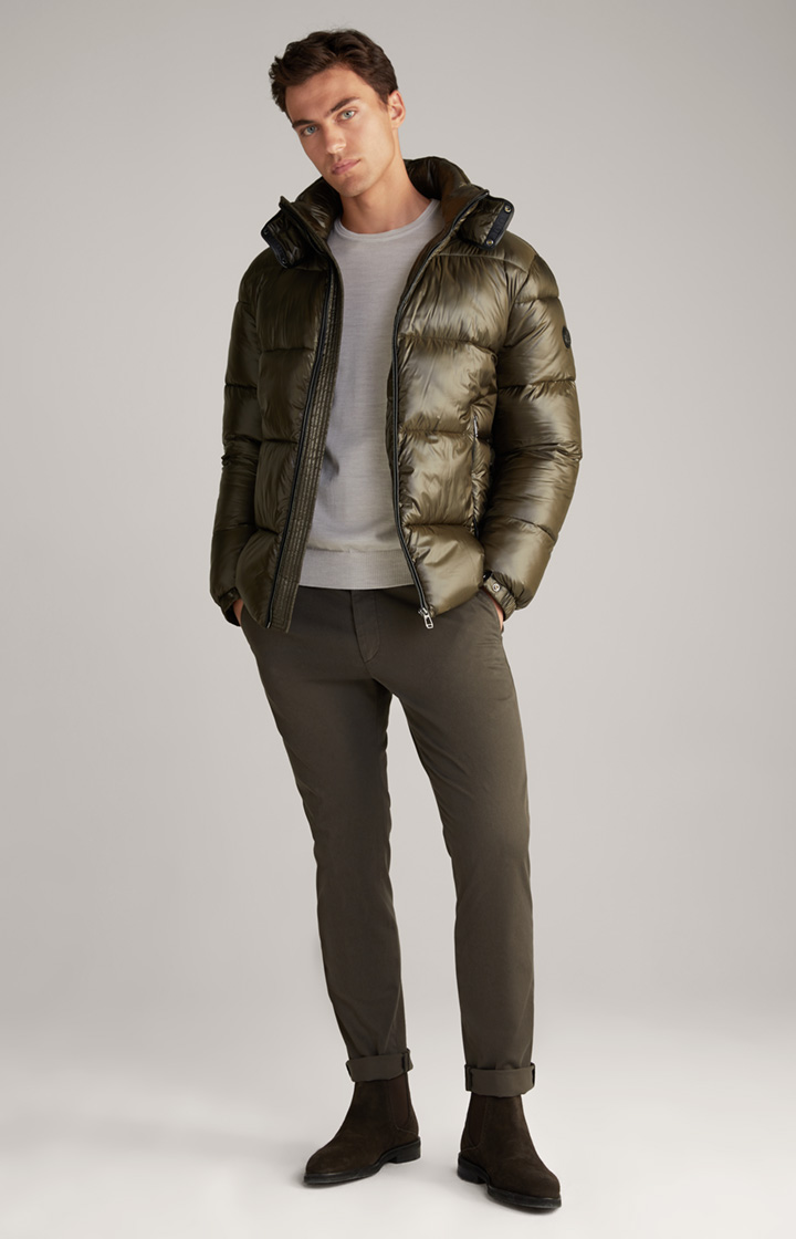 Steppjacke Ambro mit Kapuze in Khaki