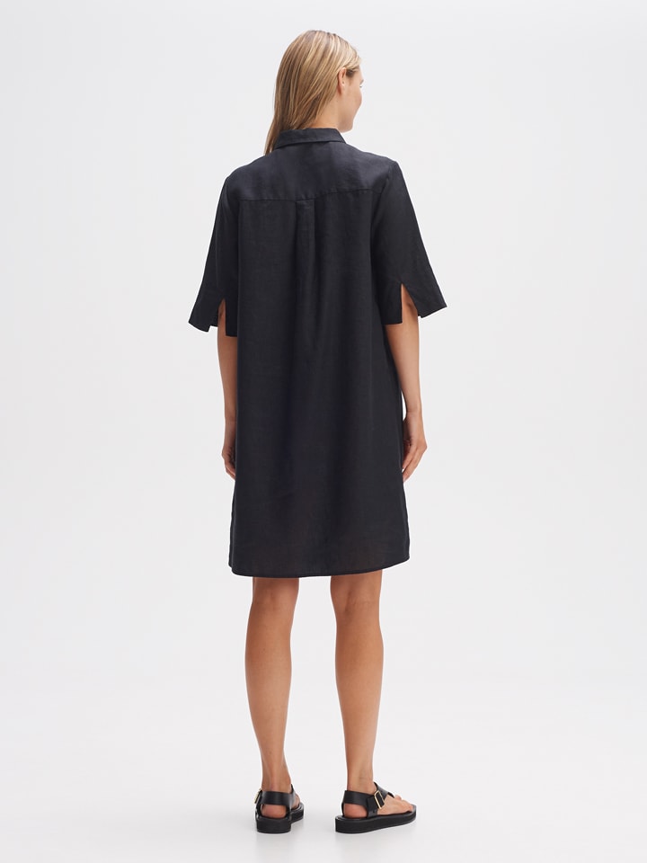OPUS Leinen-Kleid in Anthrazit günstig kaufen