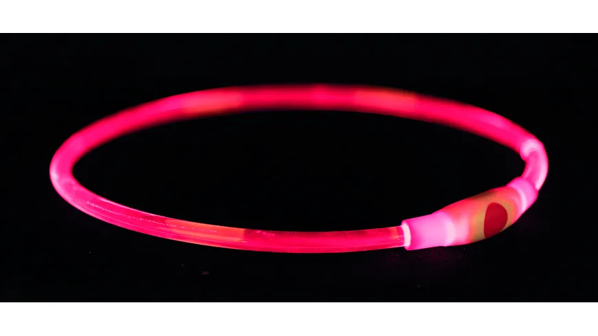 Trixie Flash Leuchtring USB rot L-XL 65 cm/8 mm Hundezubehör