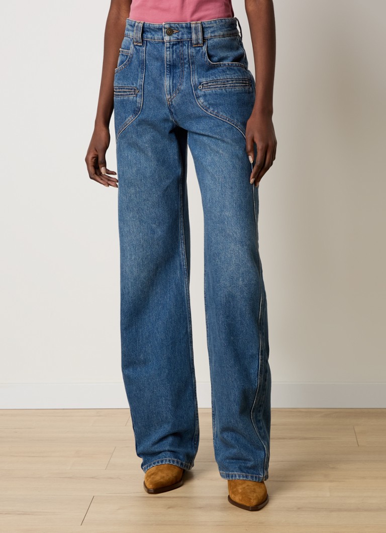 Jean Isabel Marant Betiane taille haute à jambes larges, délavage moyen