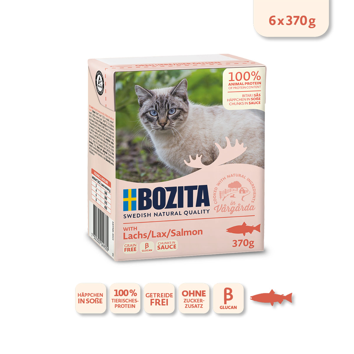 Bozita Tetra Häppchen in Soße mit Lachs kaufen bei ZooRoyal