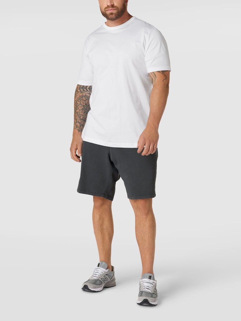 PLUS SIZE Sweatshorts mit Label-Patch in dunkelgrau