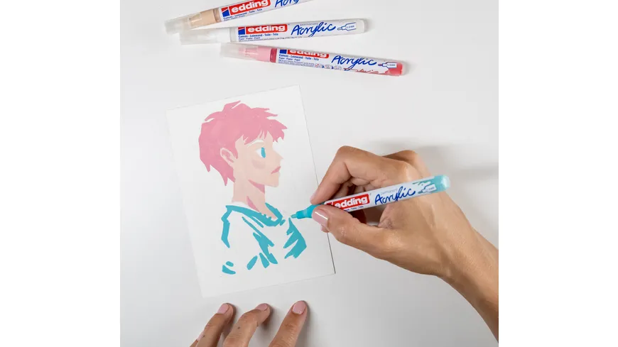 edding 5300-1800 Acrylmarker fein 5er Set Manga