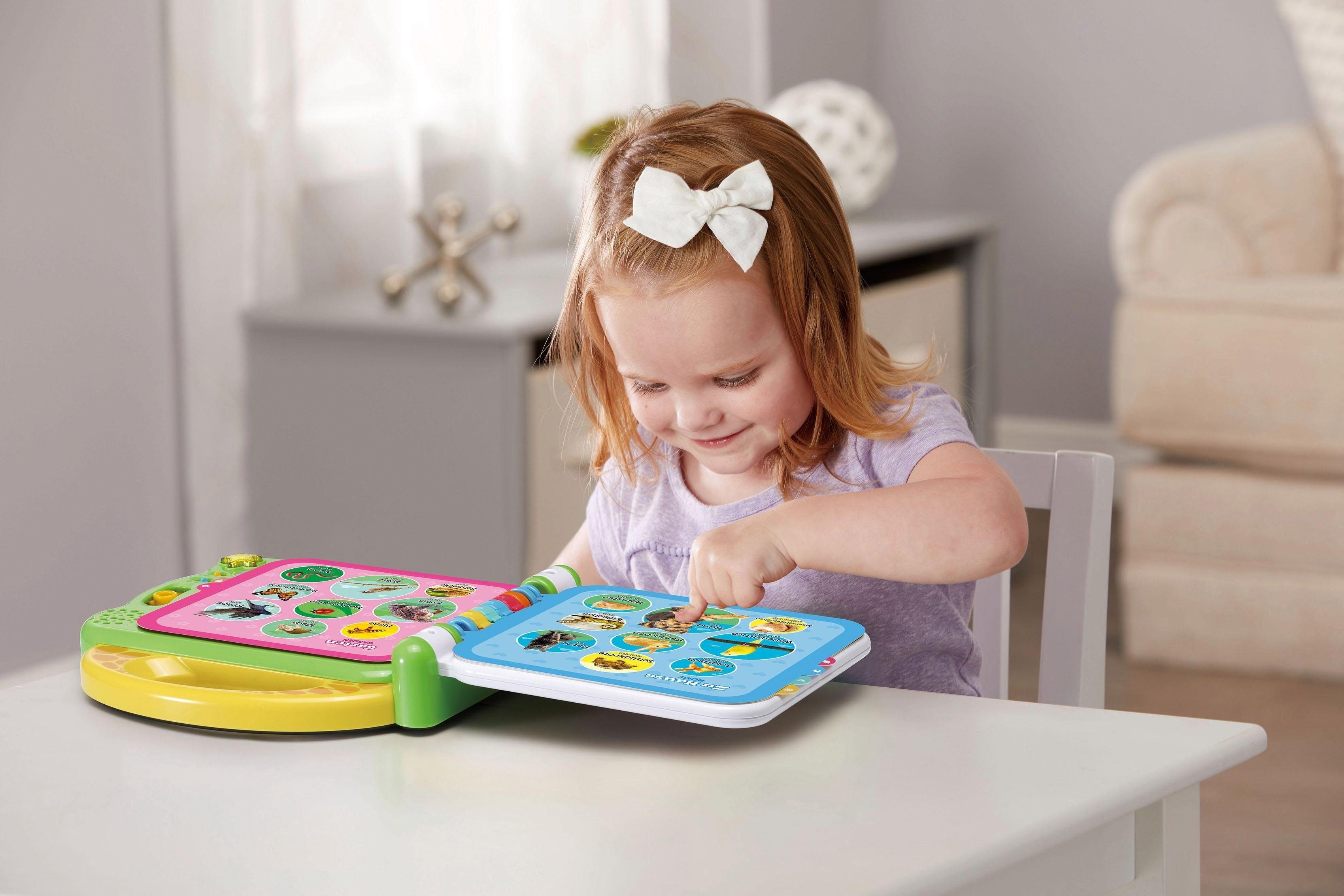 Vtech® Buch VTechBaby, Mein 100-Wörter-Buch: Tiere, grün, mit Licht und Sound
