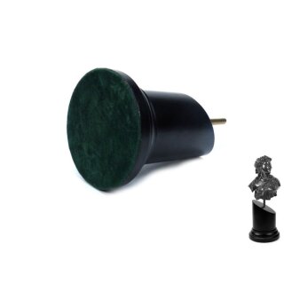 Runder Holzsockel für Büsten 3,5 x 3,5 cm Schwarz