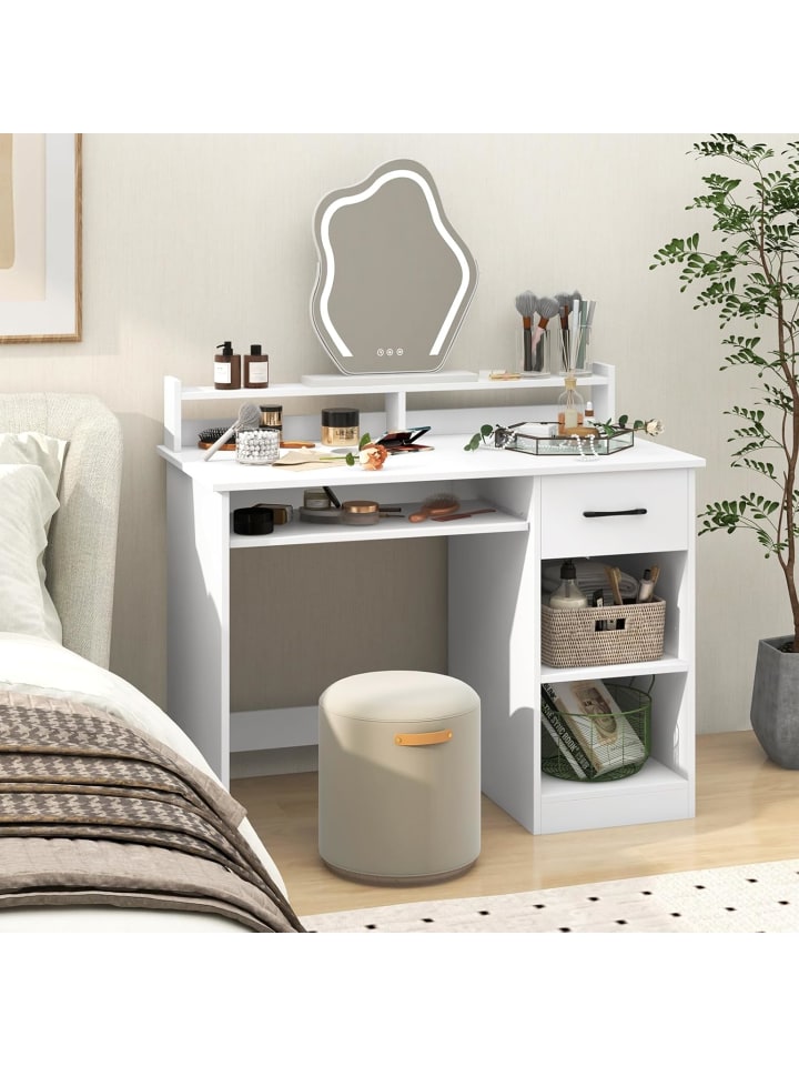 COSTWAY Schreibtisch mit Ladestation & USB/Type-C in Weiß günstig kaufen onesize